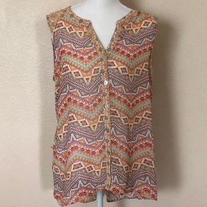 Anthropologie Fig & Flower sleeveless top large